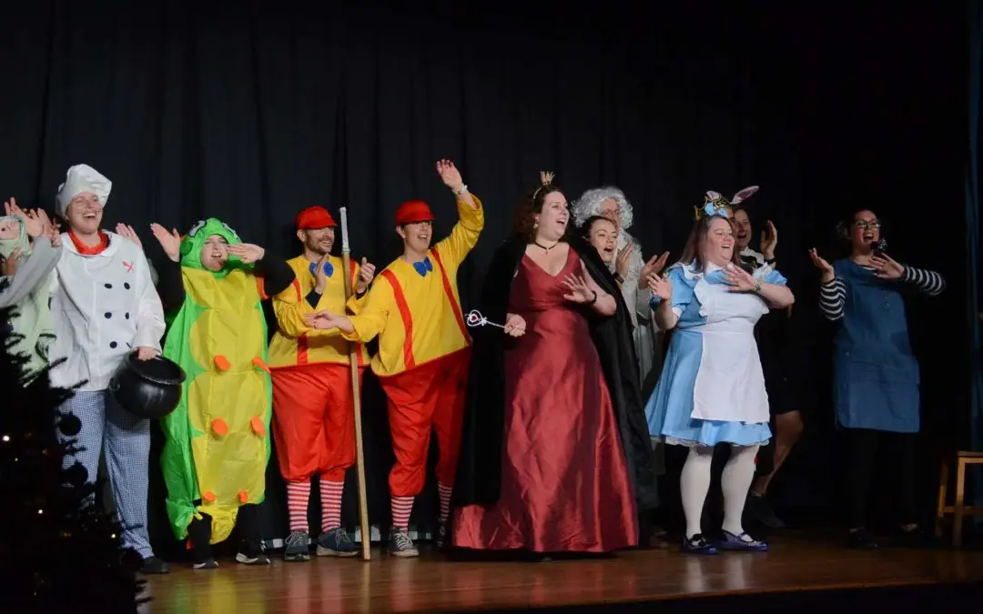 Oh yes they did – staff put on panto